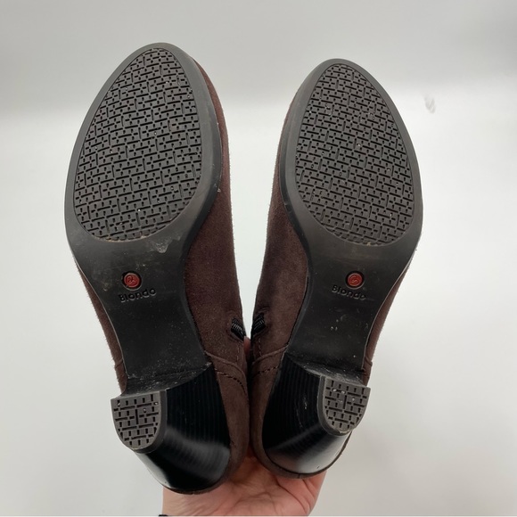 Blondo Slouch Brown Suede Heeled Boots 8 - Picture 7 of 12